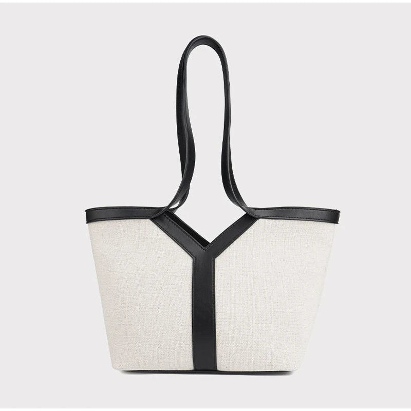 Y-shaped Design Shoulder Bag 2025 | Brand Seaside Beach Vacation Travel Hollow Straw Large Capacity Tote Bag (Casual Light Handbag) Luxegan