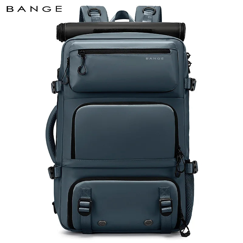 Bange Large Capacity Travel Backpack | Professional Business Bag with Dedicated Shoe Compartment | Waterproof Anti-Theft Backpack for Men & Women | 35L Multi-Functional Commuter Bag (Model BA-1810) Luxegan