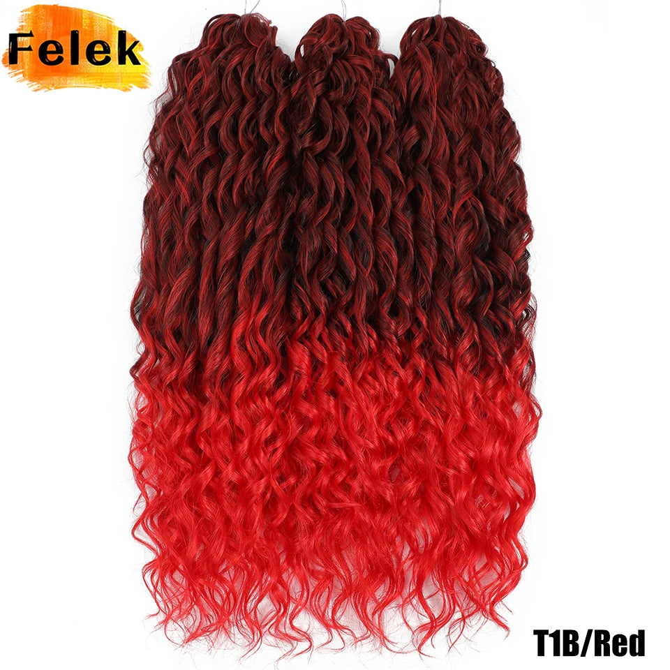 Jessica Hair Deep Wavy Twist Crochet Hair 22 Inch | 100G | 54 Colors | 3 Packs/Lot