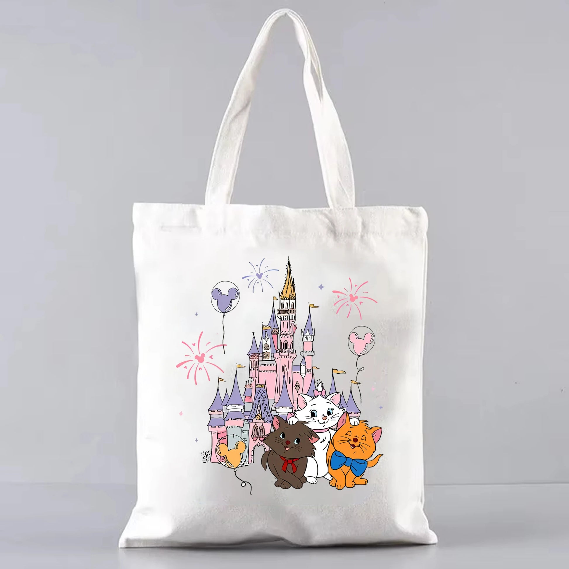 Disney The Aristocats Marie Cat Women's Shoulder Bag | Cute Cat Reusable Shopping Bag (Large Capacity Portable Travel Tote) Luxegan