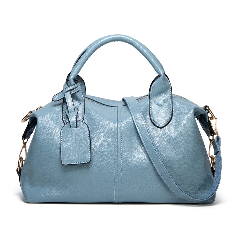 Women's Fashionable and Elegant Large Capacity Oil Wax Leather Tote Luxegan