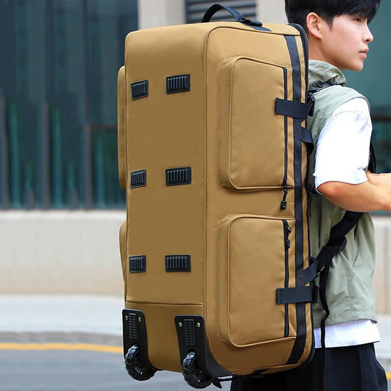 COLENARA Bolso de mano multifuncional Tela Oxford Gran capacidad Bolsa de viaje para hombre Bolsa de almacenamiento plegable con ruedas Bolsa de equipaje