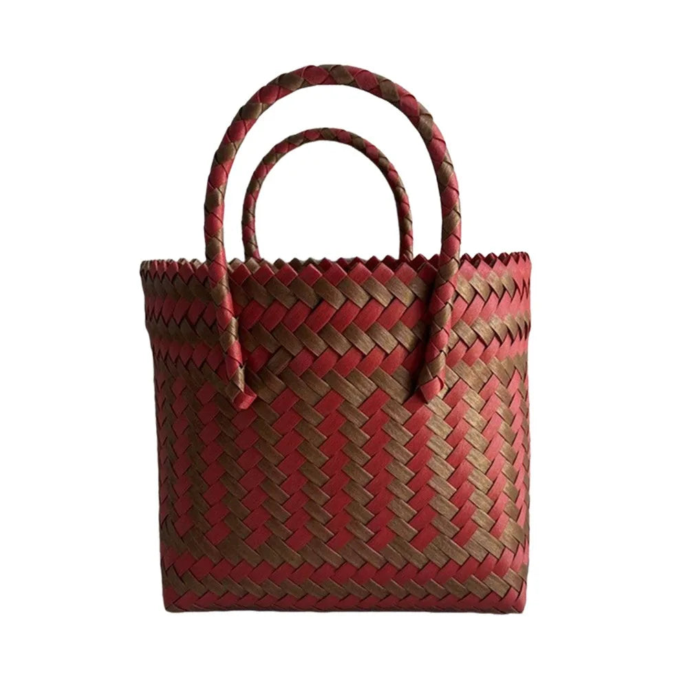 Handmade Woven Beach Basket | Large Capacity Shoulder Bag Luxegan