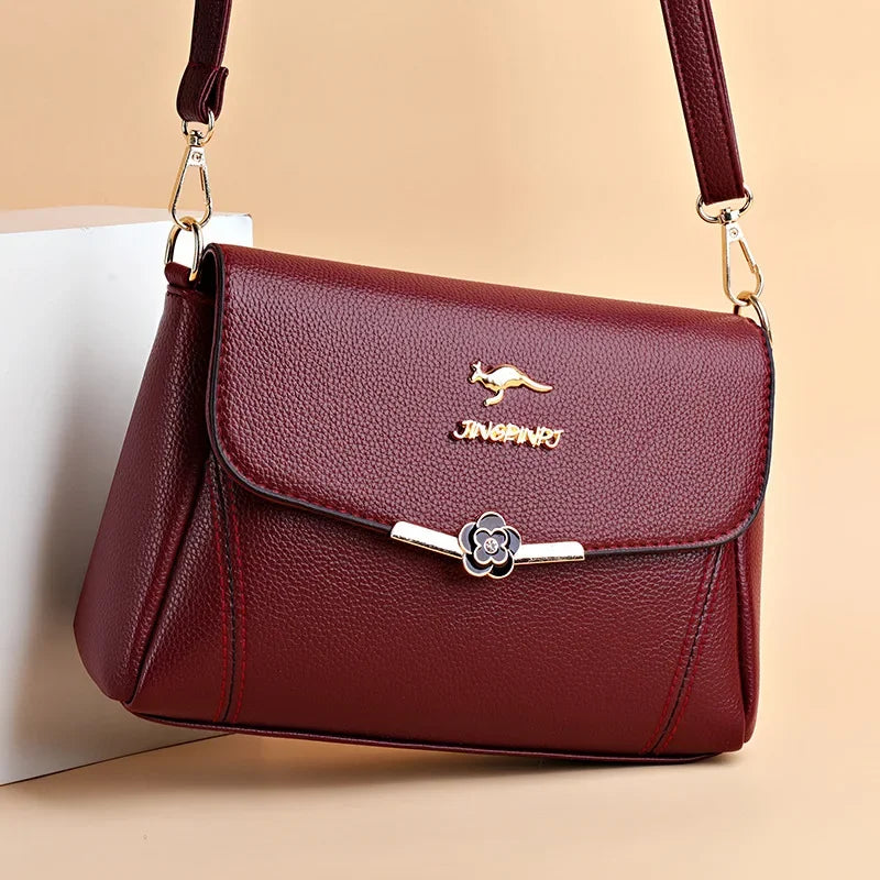 New Popular Single Shoulder Bag | Soft Leather Versatile Crossbody Luxegan