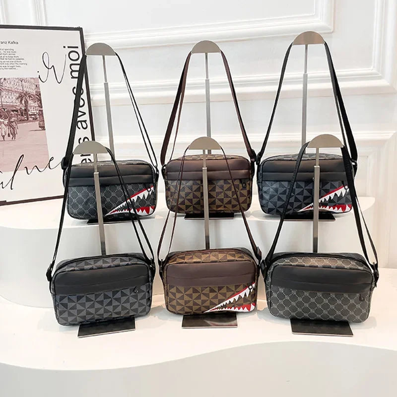 Bolso cruzado creativo con boca de tiburón, monedero simple, bolso para teléfono móvil, bolso cruzado informal de moda, bolso cuadrado pequeño de gran capacidad