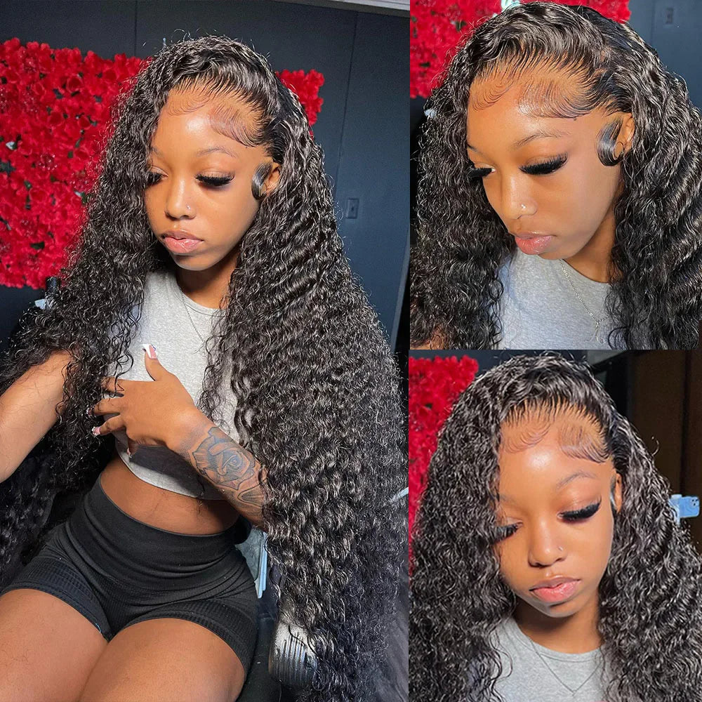 250 Density Deep Wave Lace Front Wig | Sophisticated "Ready to Wear" Glueless Silhouette | Elegant 13x6 HD Lace Frontal Hairpiece | "Dignified" Pre-Cut Transparent Lace Closure Wig for Radiant Versatile Styling Luxegan