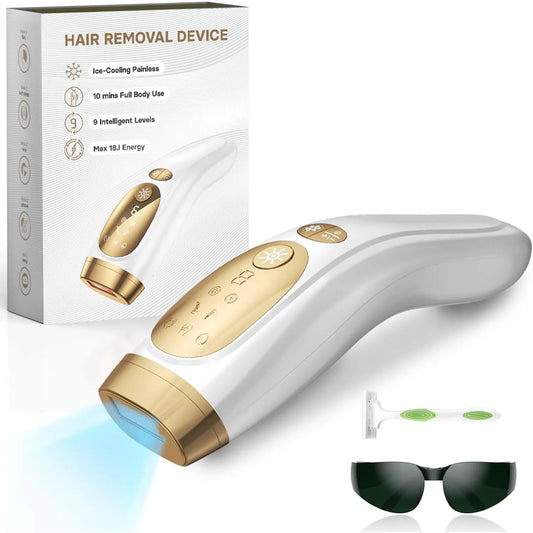 T-Series Unlimited Flashes IPL Laser | Sophisticated "9-Gear" Precision Silhouette | Elegant Ice-Cooling Painless Electric Depilator | "Dignified" High-Performance Hair Removal for Radiant Versatile Styling Luxegan
