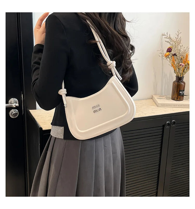 Fashion Niche Women’s Crescent Bag | Sophisticated Autumn New Handbag | Elegant Multifunctional Crossbody Bag | "Dignified" High-End PU Leather Shoulder Purse for Modern Styling Luxegan