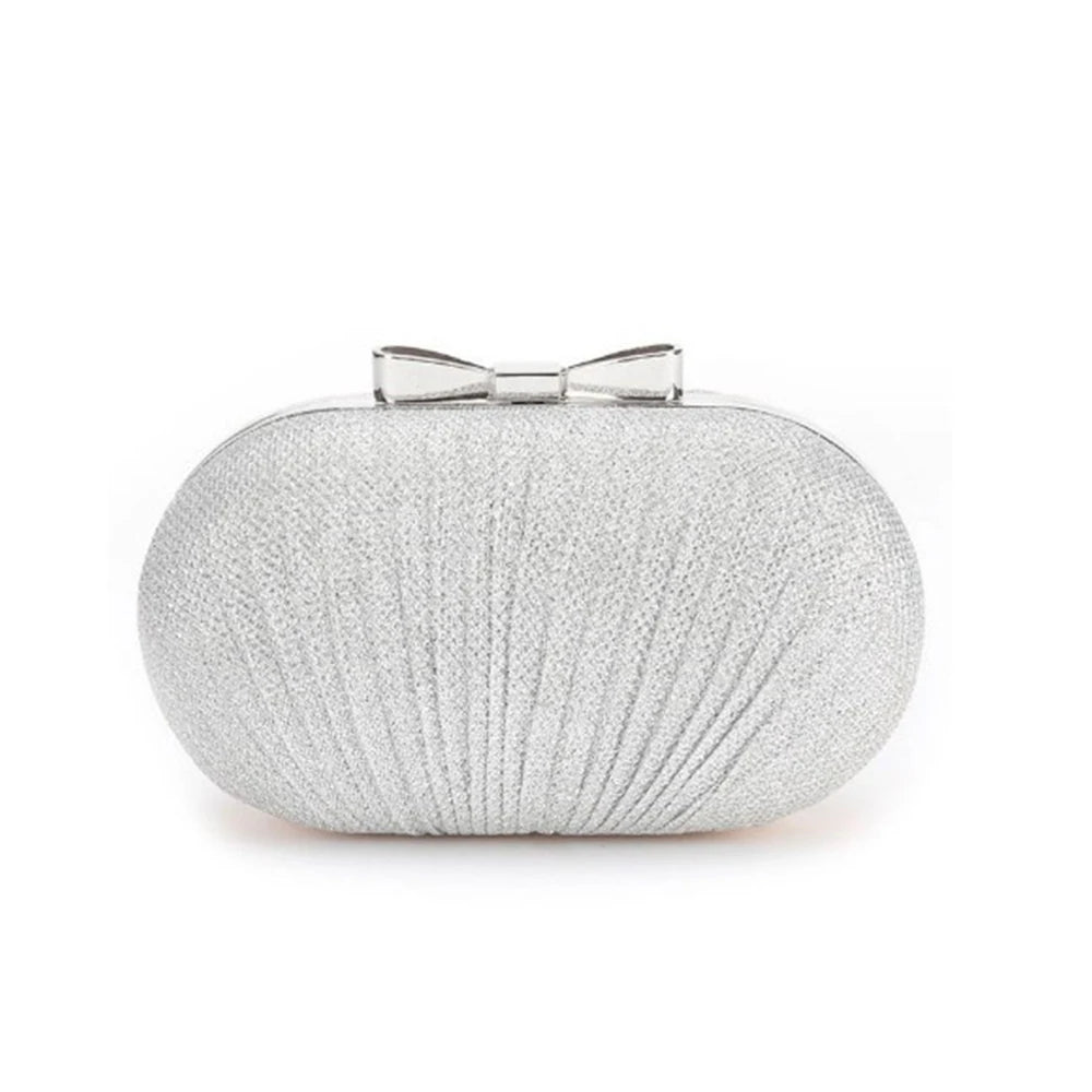 Elegant Rhinestone Egg Clutch | Hard Chain Shoulder Bag Luxegan