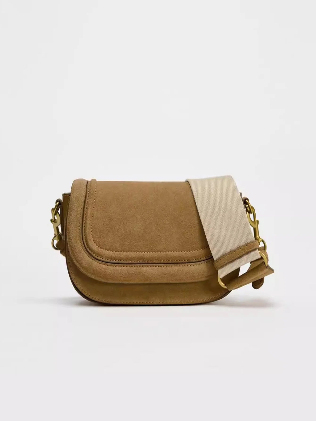 Saddle Bag | Popular Foreign Trade Shoulder Bag & New Wide Shoulder Strap Diagonal Cross Armpit Bag Luxegan