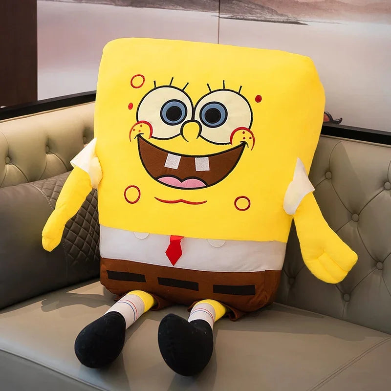 Big Size SpongeBob & Patrick Star Hug Pillow | Sophisticated "Cartoon Anime" Cushion Silhouette | Elegant Handmade Kawaii Room Decor | "Dignified" High-Performance Plush Soft Pillow for Radiant Versatile Styling Luxegan