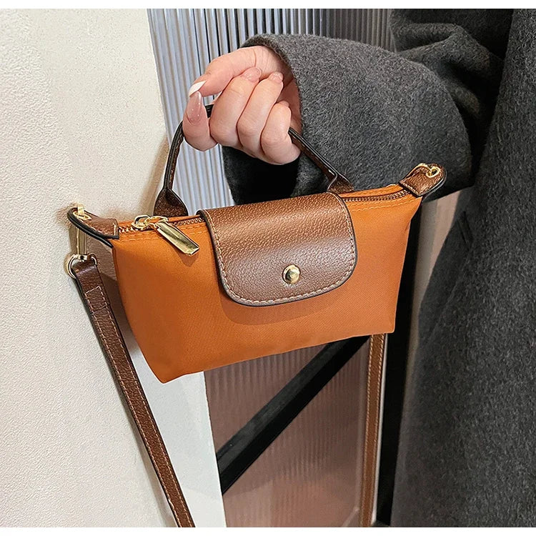 Mini Colorblock Shoulder Bag | Casual & Versatile Zipper Handbag Luxegan