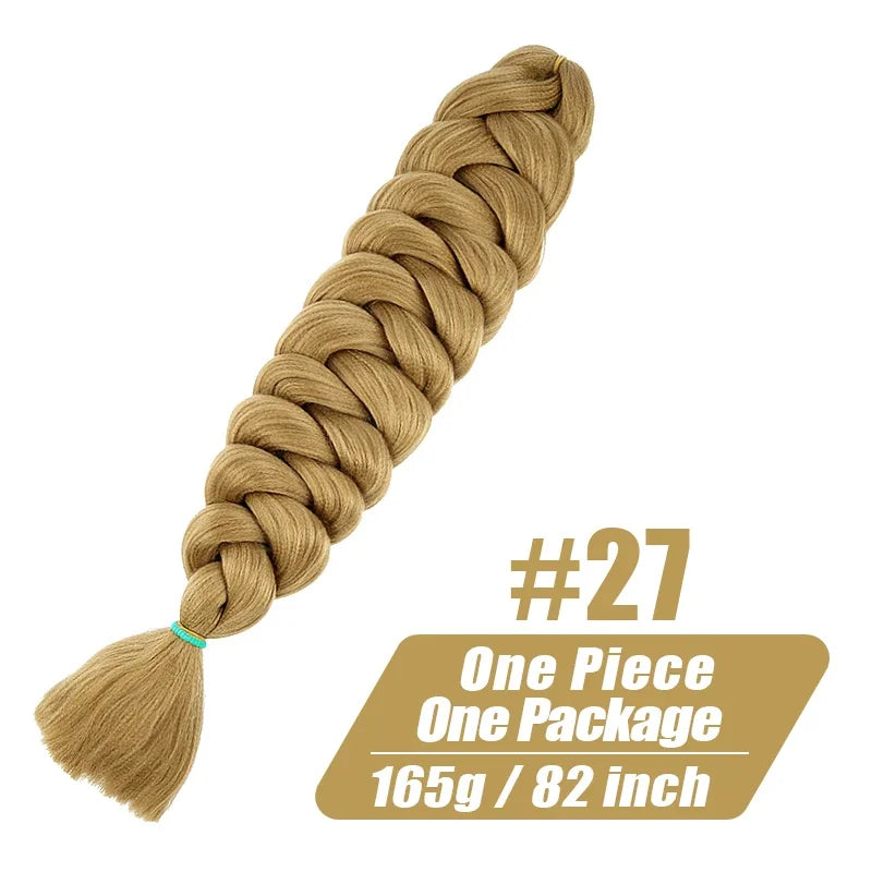 Wigundle Kanekalon Pre-Stretched Crochet Braiding Hair Extensions – Jumbo Braids for Women