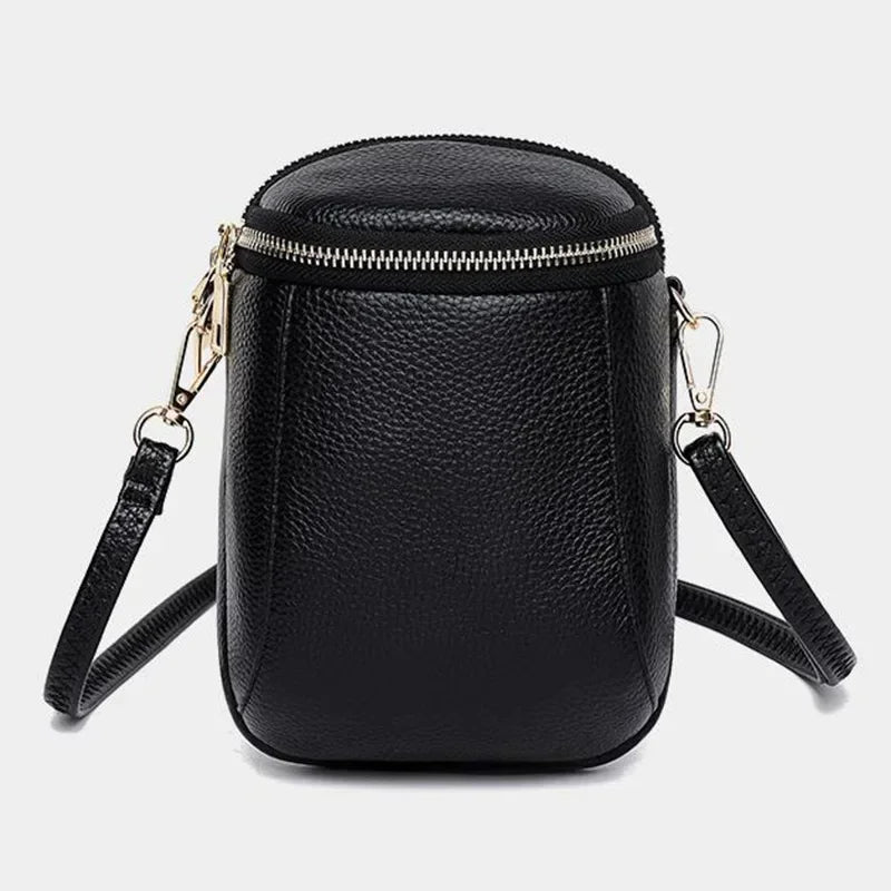 New Mini Cross-body Texture Top Layer Cowhide Shoulder Bag for Women | Fashion High Quality Soft Genuine Leather Mobile Phone Bag Luxegan