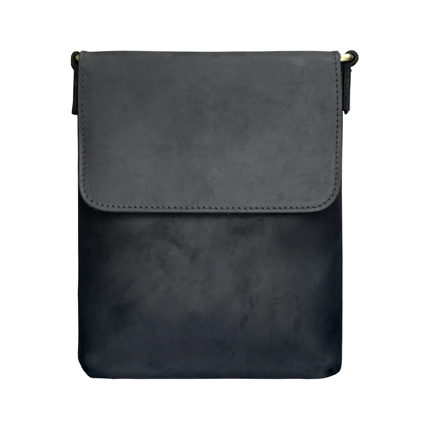 Genuine Cow Leather Men's Crossbody Bag | Vintage Small Shoulder Bag for Men | Casual Business Male Messenger Bag | Simple Genuine Leather Handbag with Multi-Pocket Interior Luxegan