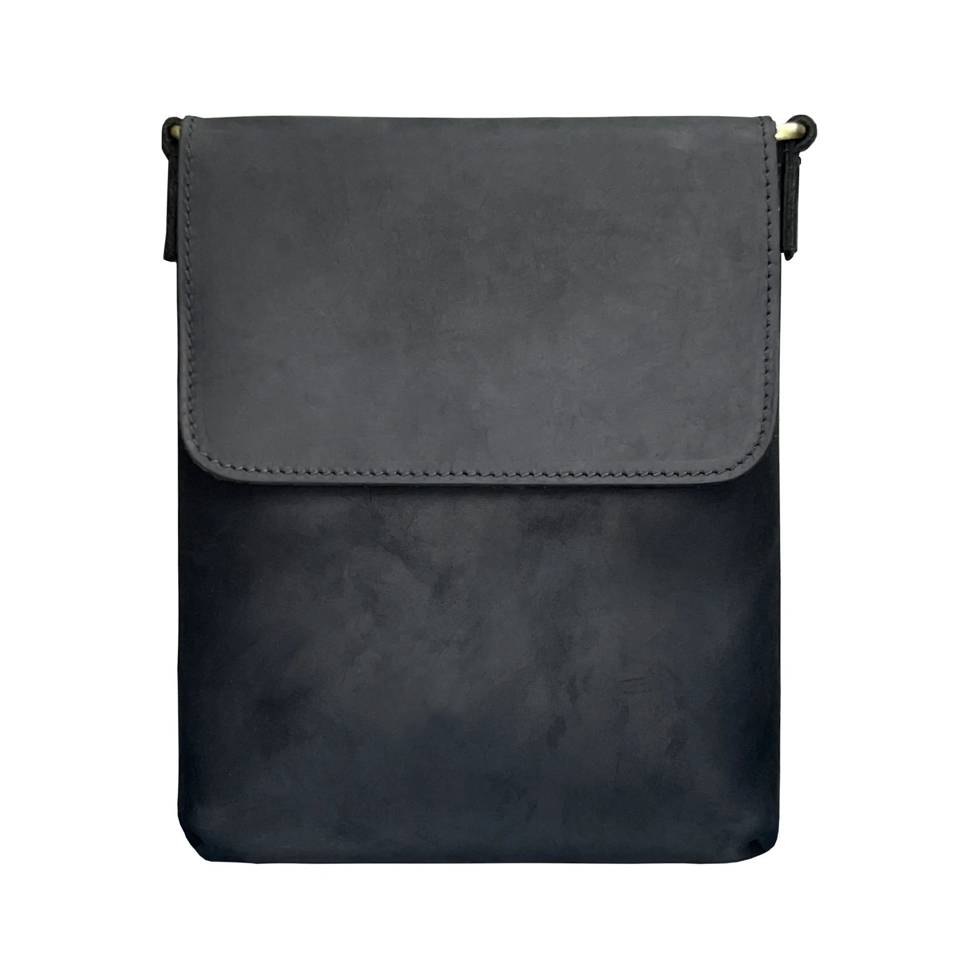Genuine Cow Leather Men's Crossbody Bag | Vintage Small Shoulder Bag for Men | Casual Business Male Messenger Bag | Simple Genuine Leather Handbag with Multi-Pocket Interior Luxegan