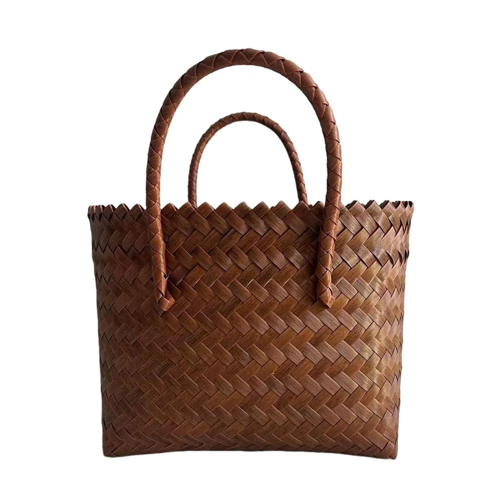 Handmade Woven Beach Basket | Large Capacity Shoulder Bag Luxegan