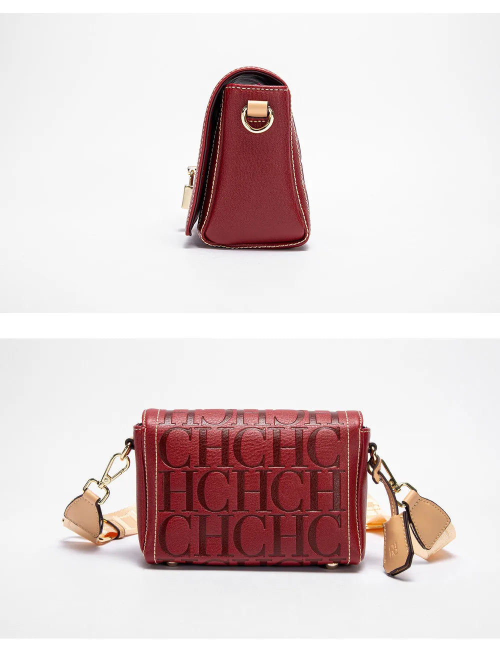 Fashion Design Metal Buckle Women's Shoulder Bag | Luxury Brand Solid Colour Printed Head Bag (Casual Crossbody for Parties) Luxegan