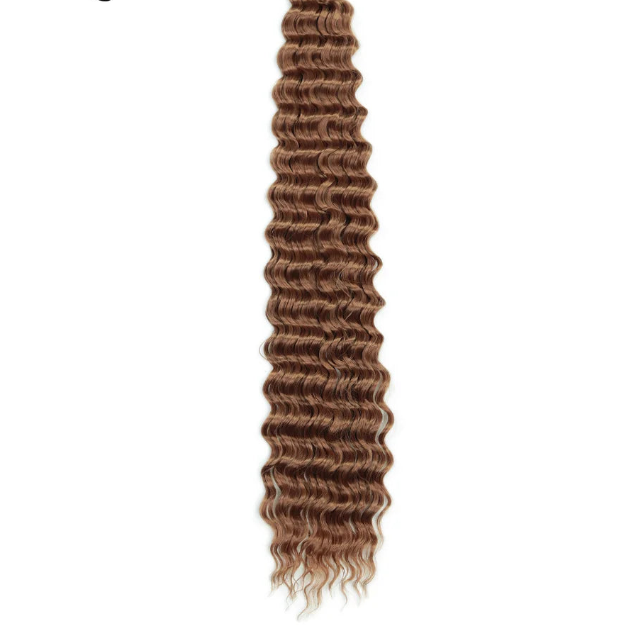 30 Inch Deep Wave Twist Crochet Hair – Synthetic Bohemian Ocean Wave Braiding Hair Extension Luxegan
