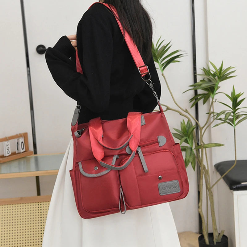 Nylon Waterproof Tote Bag | Large Capacity Mummy & Shoulder Bag Luxegan