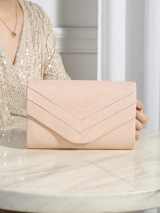 Luxury Evening Bag | Elegant & Quiet Luxurious Metal Trimmed Velvet Bag Luxegan