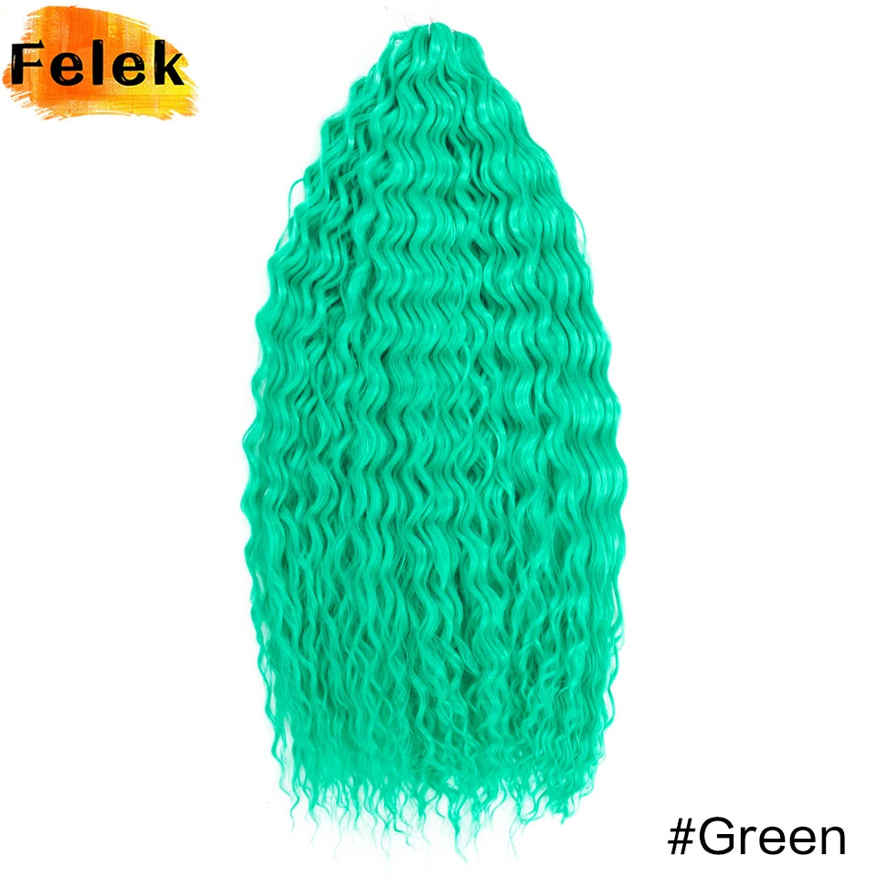 Ariel Curls Crochet Braiding Hair | Water Wave Synthetic Braid Extensions