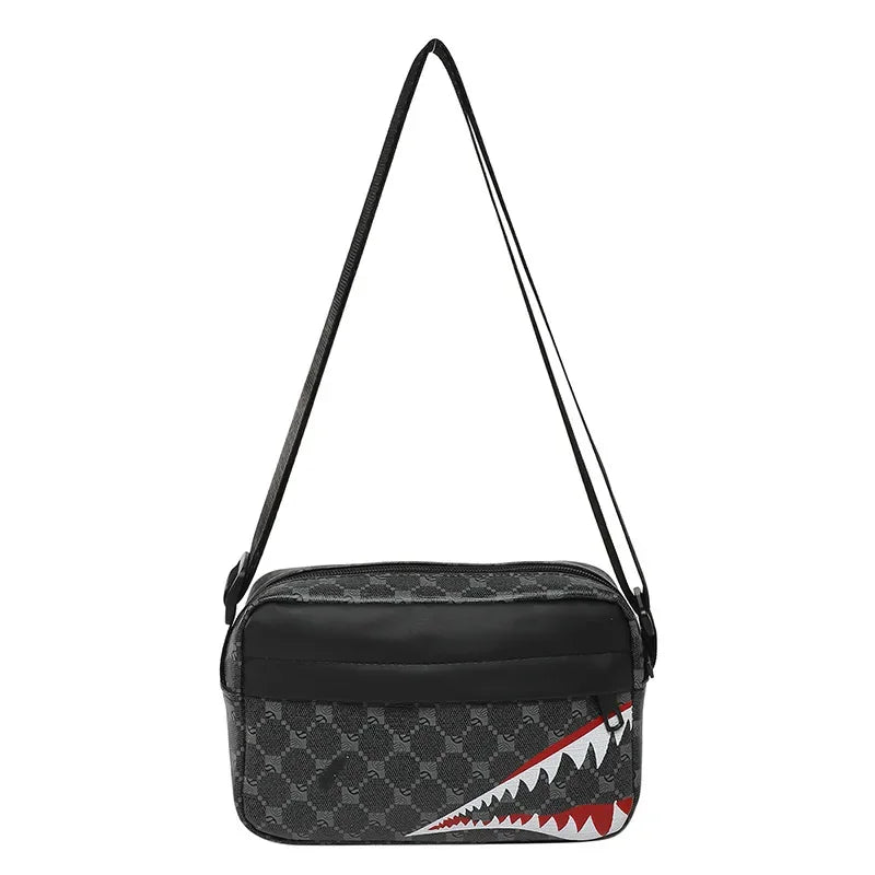 Bolso cruzado creativo con boca de tiburón, monedero simple, bolso para teléfono móvil, bolso cruzado informal de moda, bolso cuadrado pequeño de gran capacidad