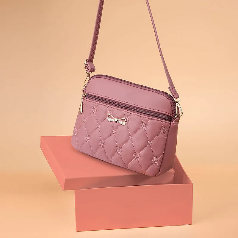 Simple Embroidered Shoulder Bag | Heart Crossbody & Handbag Luxegan