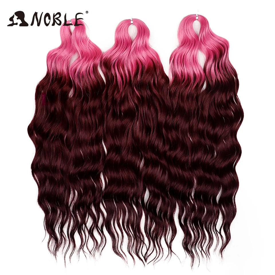 Synthetic Anna Curl Water Wave Crochet Braiding Hair – 24 Inch | 300g | 60 Strands | 88 Ombre & - view 84