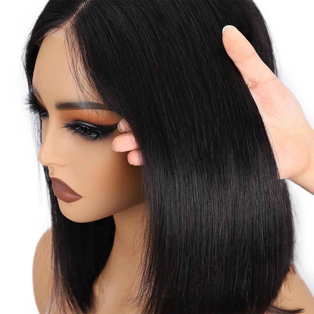 Wear And Go Bob Straight Pre Cut Lace Front Wigs | Black