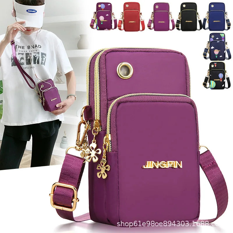 New Fashion Women's Mobile Phone Bag | Mommy Coin Bag & Neck Hanging Running Cover (Casual Crossbody Mini Bag) Luxegan