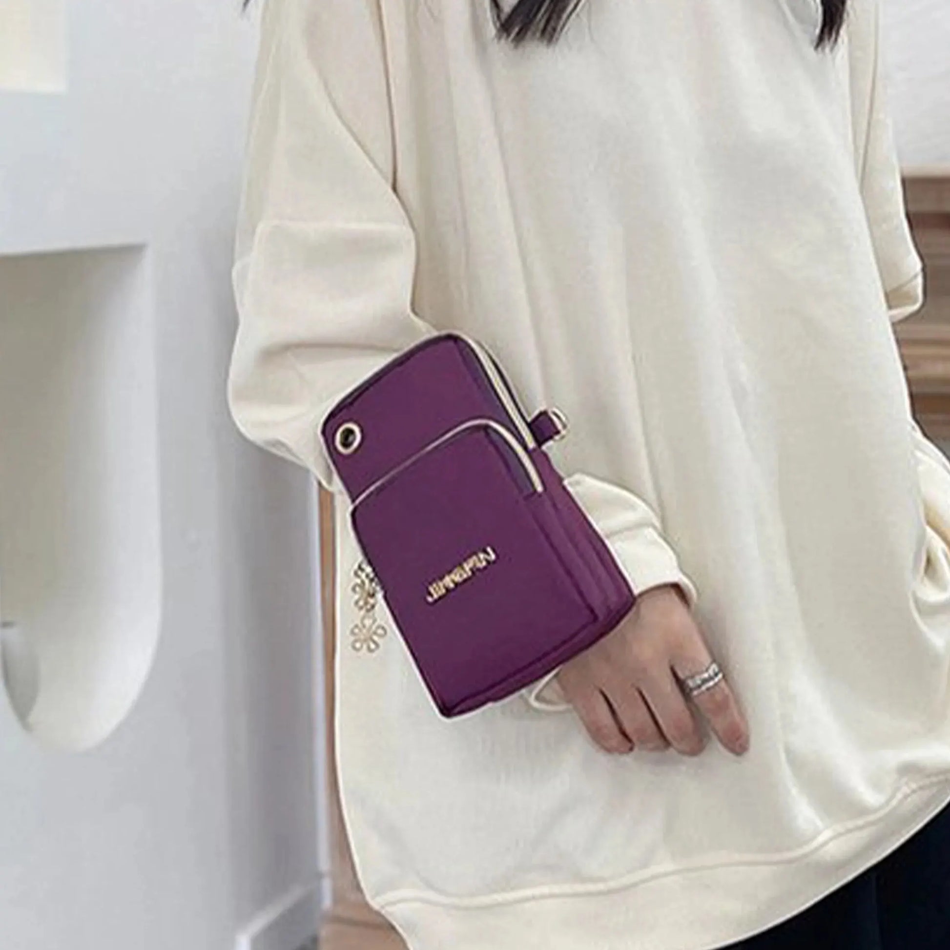 New Fashion Women's Mobile Phone Bag | Mommy Coin Bag & Neck Hanging Running Cover (Casual Crossbody Mini Bag) Luxegan