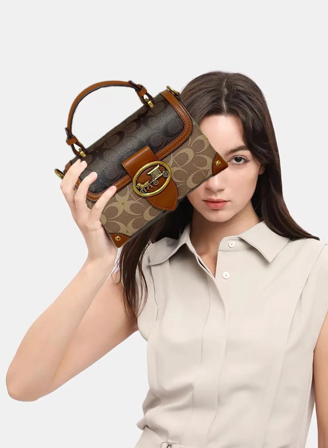 Brand Premium Graffiti Box Small Square Bag | Designer Autumn & Winter Satchel Handbag | Fashionable PVC Single Shoulder Crossbody Bag | Trendy Women’s Streetwear Purse (Model 8099) Luxegan