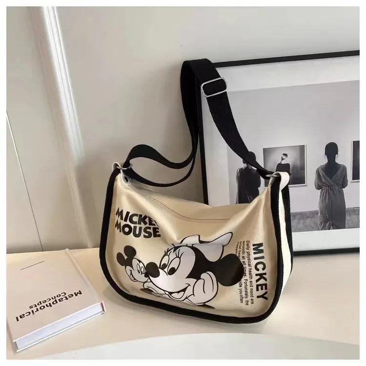 Disney Mickey Mouse Canvas Tote Bag | Large Capacity Shoulder & Crossbody Hobo Luxegan