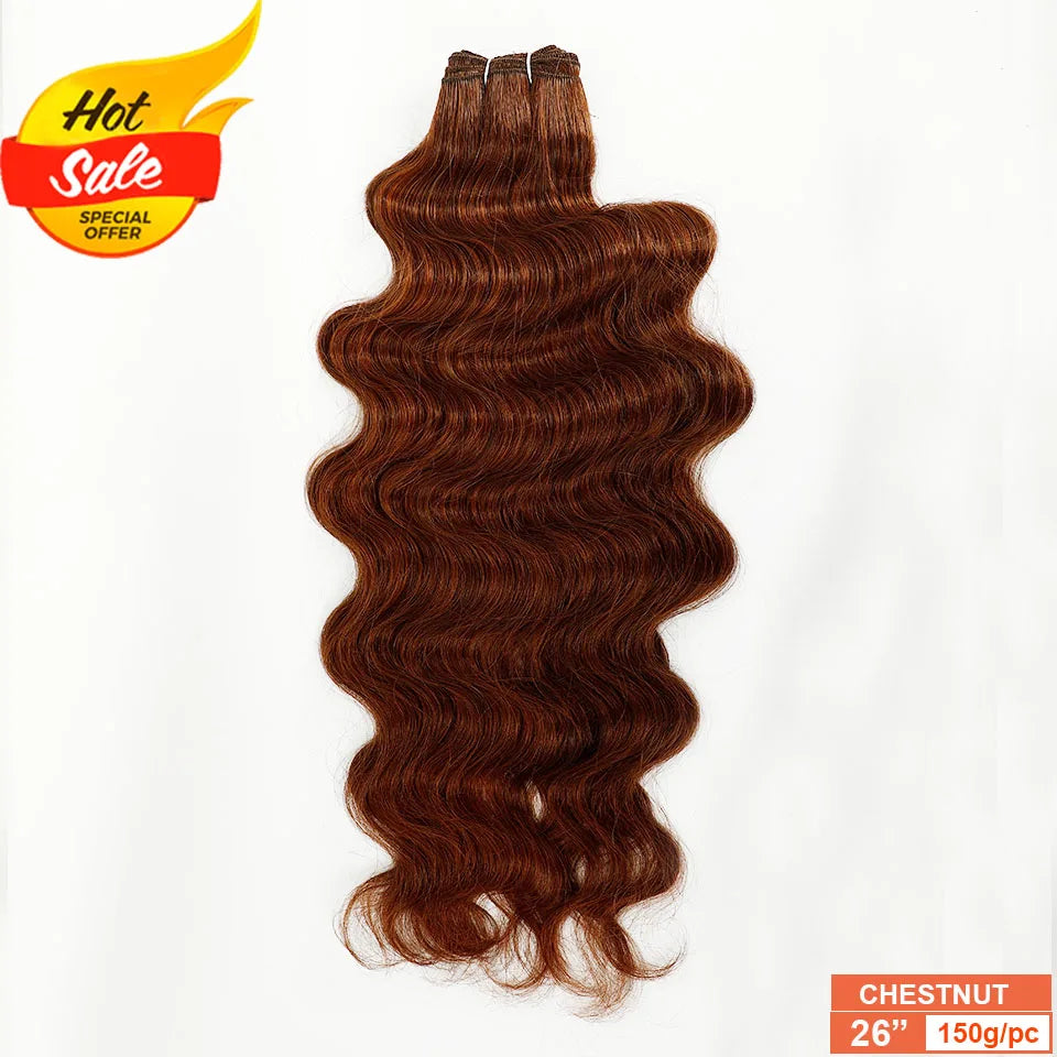 Synthetic Body Wave Hair Extensions | 26–30 Inch | 150–200g