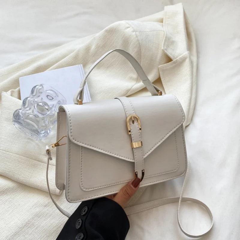 Fashionable Minimalist Crossbody Bag | Top Handle & Flap Purse Luxegan