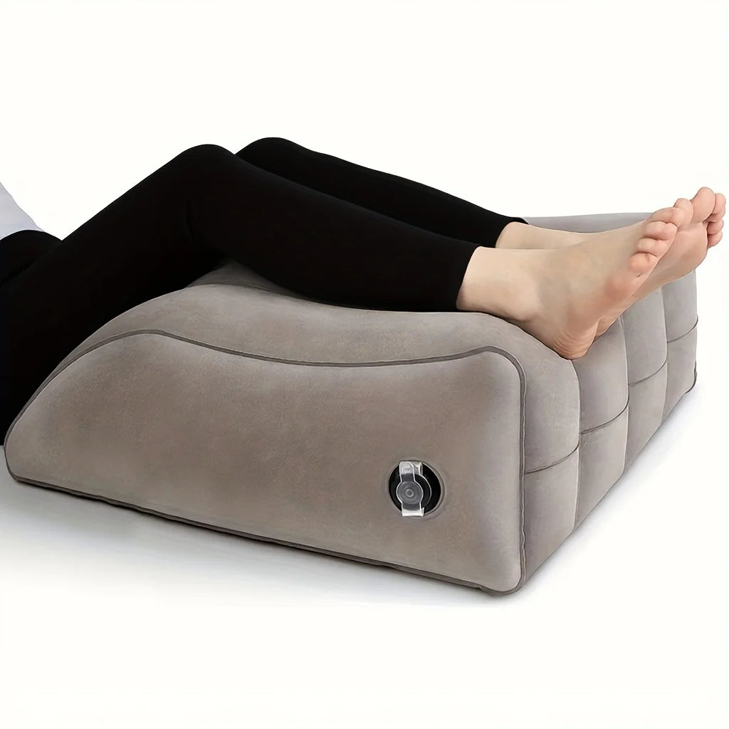 Portable Inflatable Leg Wedge Pillow | Sophisticated "Travel & Camping" Support Silhouette | Elegant PVC Elevation Knee Cushion | "Dignified" High-Performance Bedding Essential for Radiant Versatile Styling Luxegan