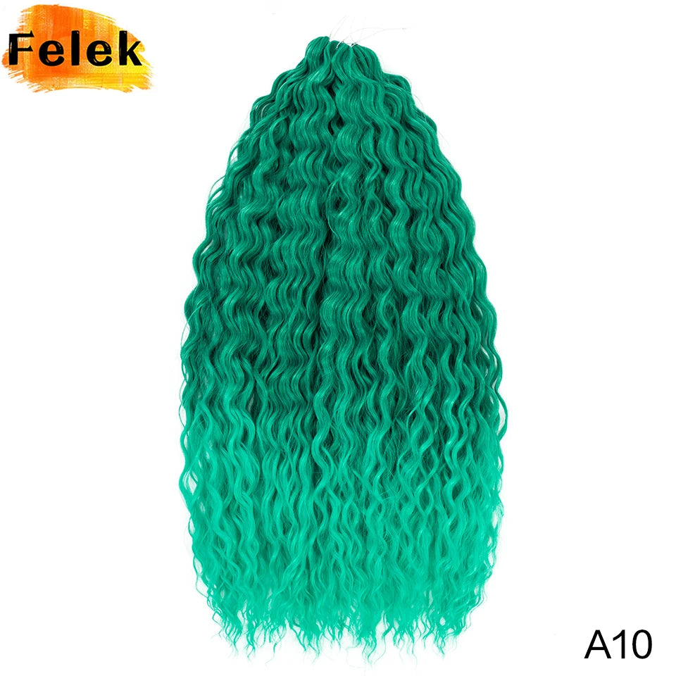 Ariel Curls Crochet Braiding Hair | Water Wave Synthetic Braid Extensions
