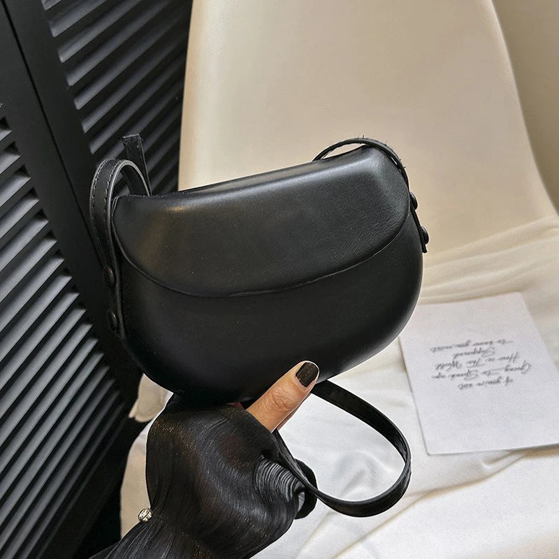 New Trendy Single-shoulder Crossbody Bag for Women | High-end Feel and Versatile Commuting Saddle Bag | Niche Design Luxegan