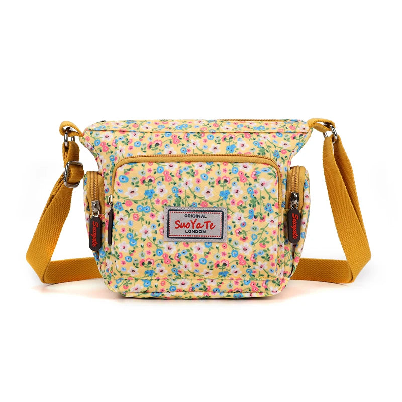 Nylon Shoulder Bag | Fashionable Small Square Bag, Waterproof & Large Capacity Crossbody Luxegan