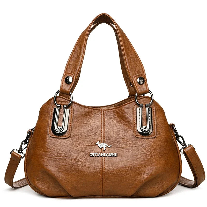 Luxury Handbags 3 Layers | Large Capacity Designer Handbags & Soft Leather Ladies Shoulder Crossbody Bag for Women (Sac) Luxegan