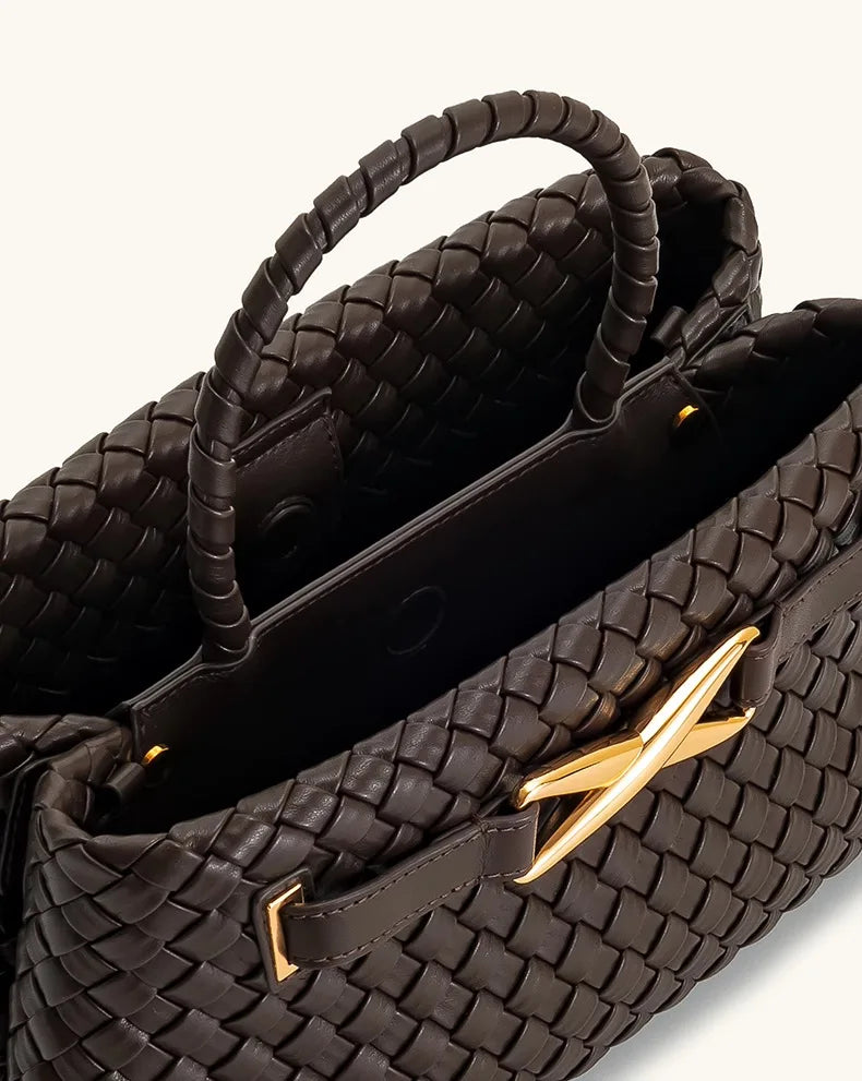Woven Handbag | High-end Top Handle & Versatile Purse Luxegan