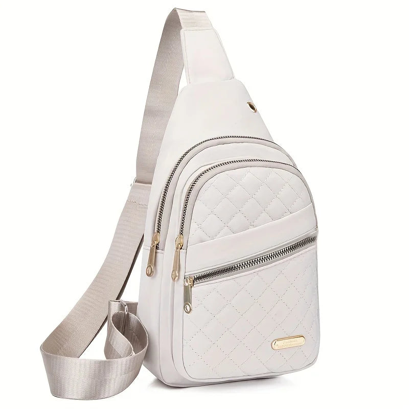 Lightweight & Comfortable Quilted Crossbody Chest Bag | Women's Sling Shoulder Purse Luxegan