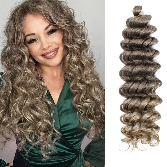 Afro Curly Deep Wavy Twist Synthetic Crochet Hair – 24 Inch | Ombre & Solid Colors | 3–9 Pack - view 2