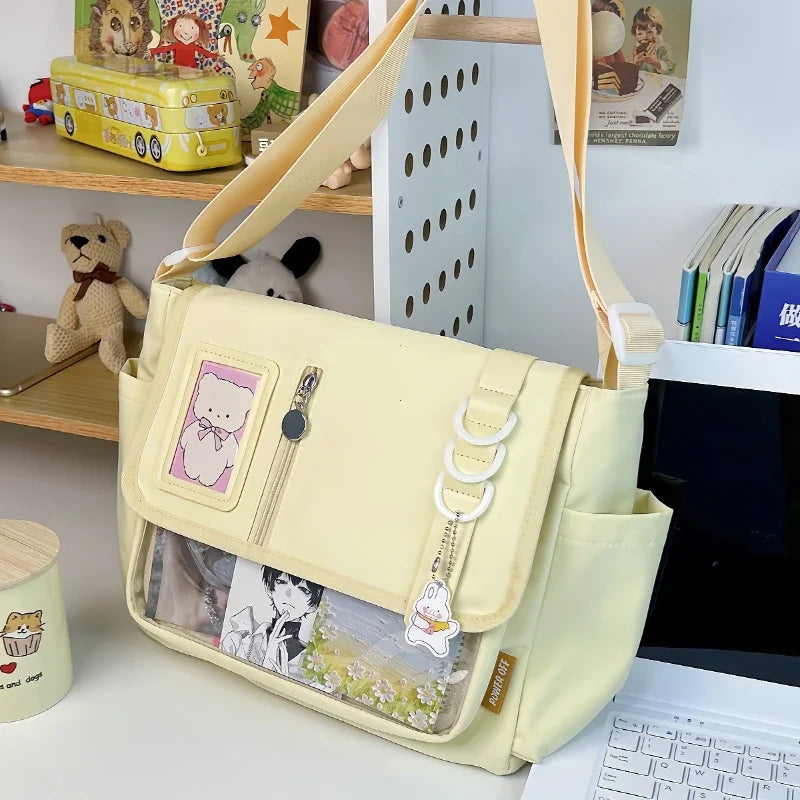Polyester Solid Itabag | Moderate Harajuku Y2K Satchel Bag Luxegan