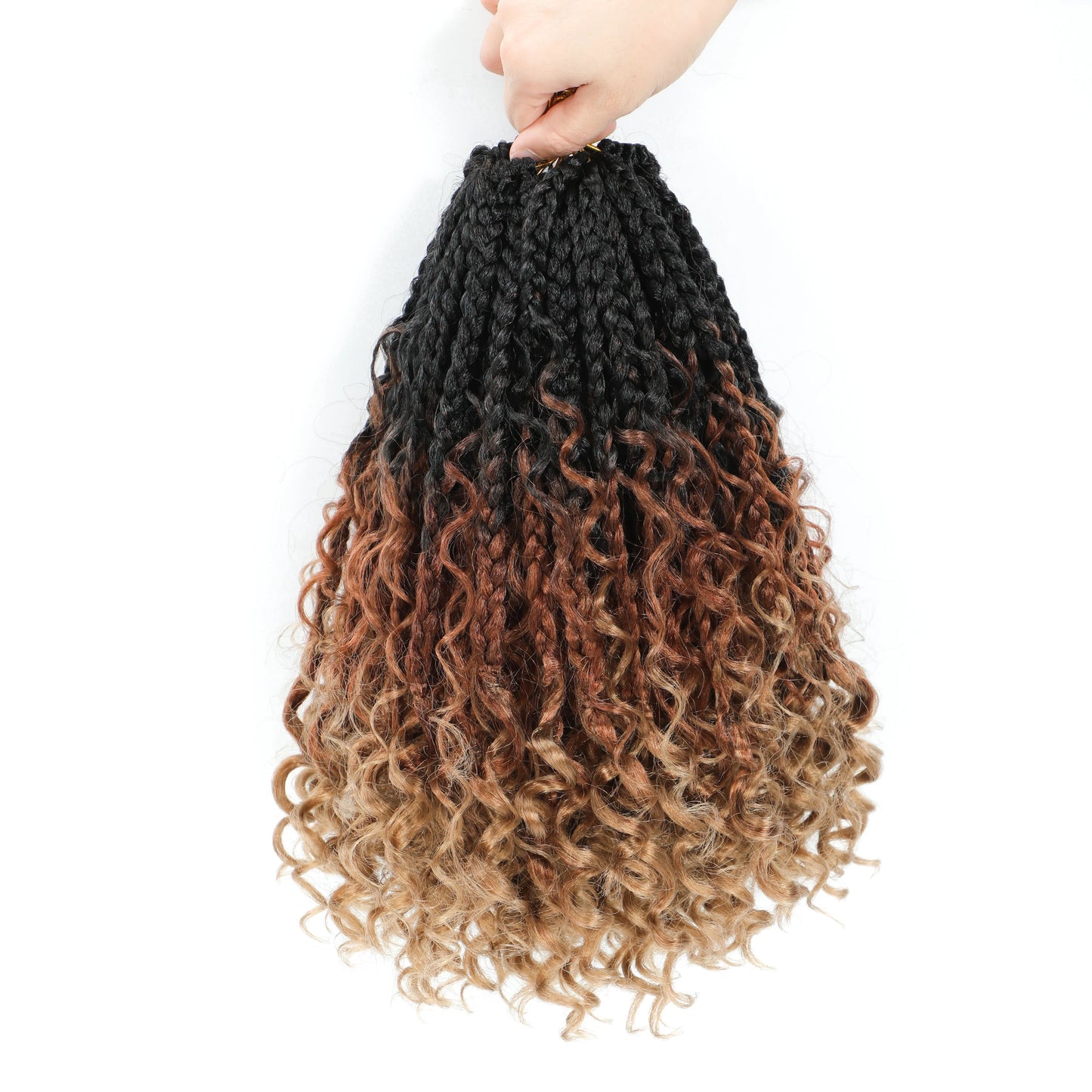 Goddess Box Braids Crochet Hair with Curly Ends | Synthetic Braids Luxegan