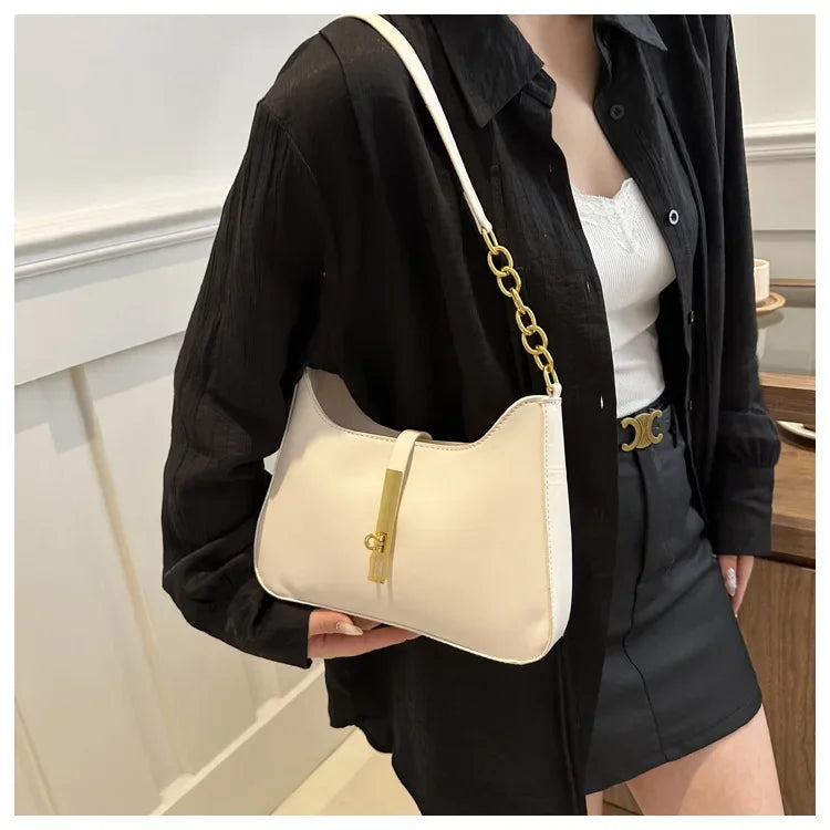 Textured Underarm Bag for Women | Multi-Use Spring Shoulder & Handheld Purse | Niche Fashion Crossbody Daily Accessory Luxegan