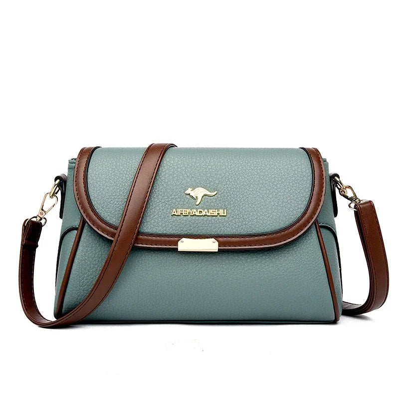 Solid Color High-Quality Leather Small Shoulder Bags | New Messenger Bags with Strap & Designer Crossbody Bag (Sac à Main) Luxegan