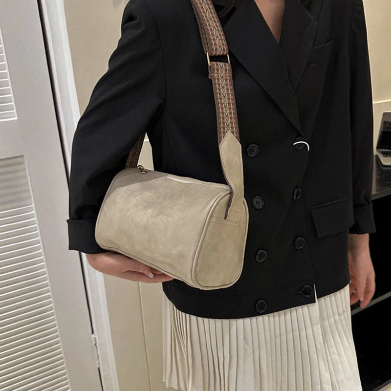 Vintage Soft PU Leather Boston Bag | Fashion Pillow Crossbody Luxegan