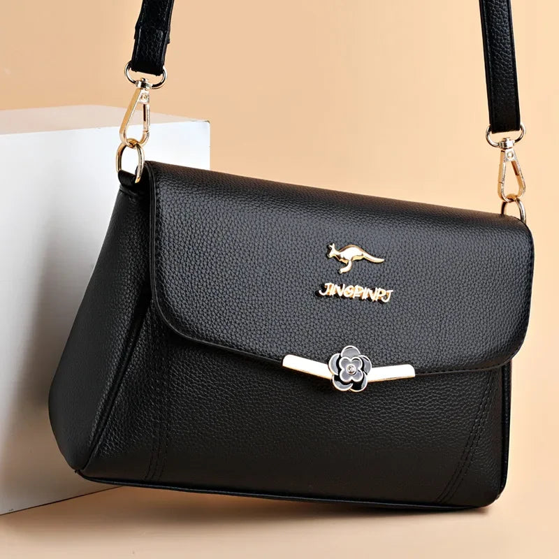 New Popular Single Shoulder Bag | Soft Leather Versatile Crossbody Luxegan